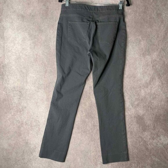 MM. Lafleur Womens Pants Size 8 Gray Straight Leg Mid Rise Pockets Flat Front - Picture 4 of 7
